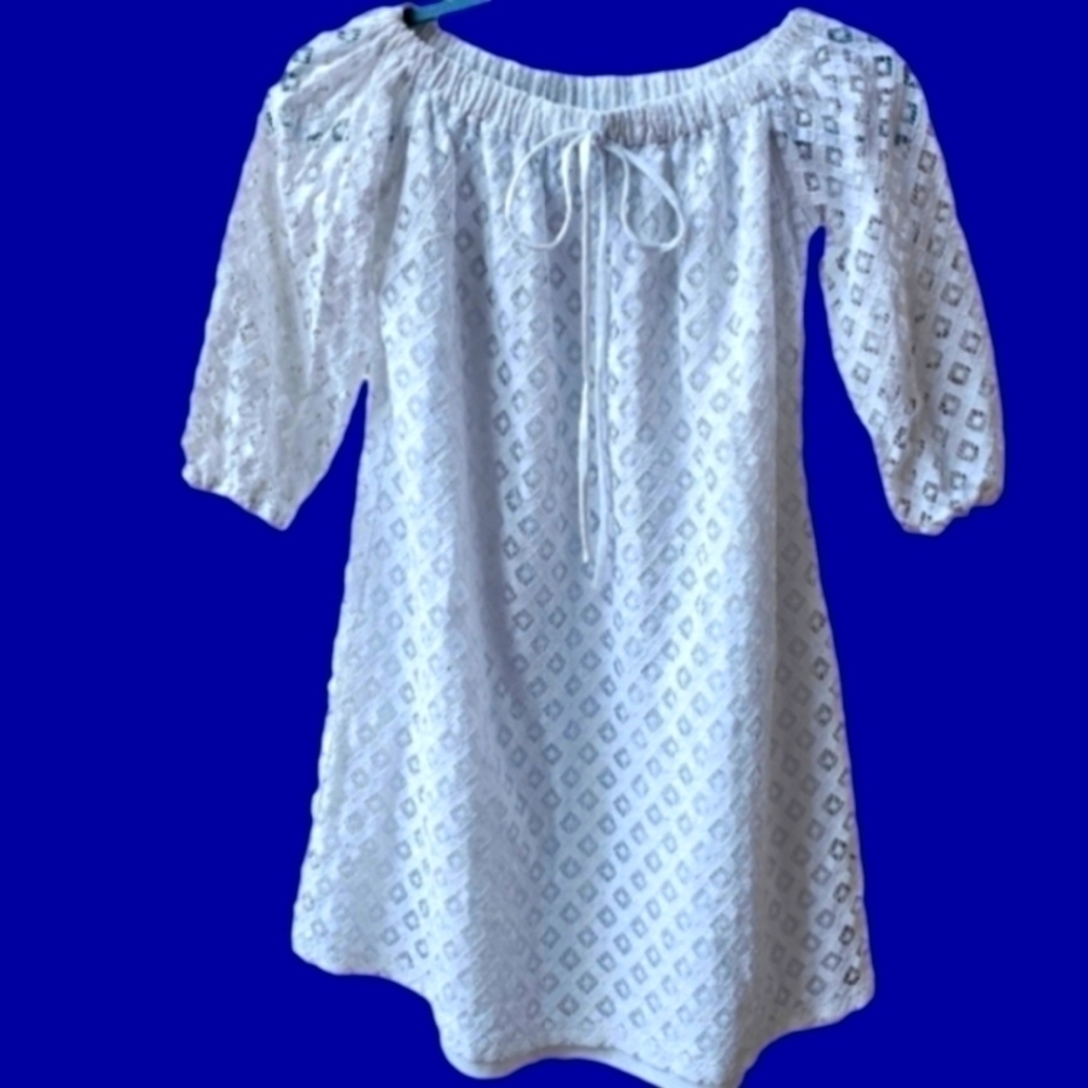 Lily and Lola Petite White Eyelet Dress